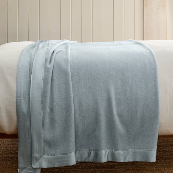 Garnet Hill Other - Garnet Hill ~ Soft Silk & Cotton Blanket King Size Blue
